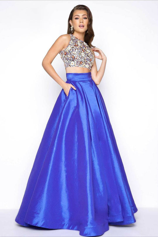Mac Duggal - 85640M Prom Style in Blue and Multi-Color