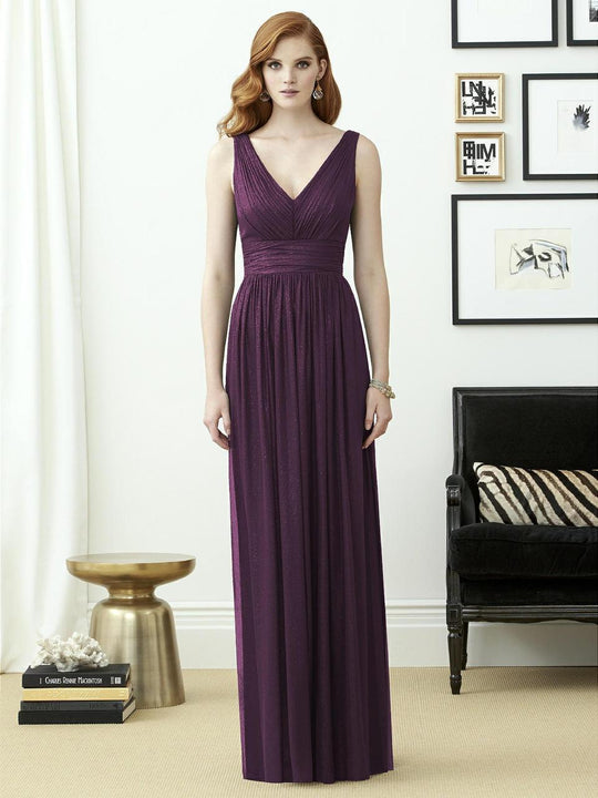2955LS Long Dress In Aubergine Silver