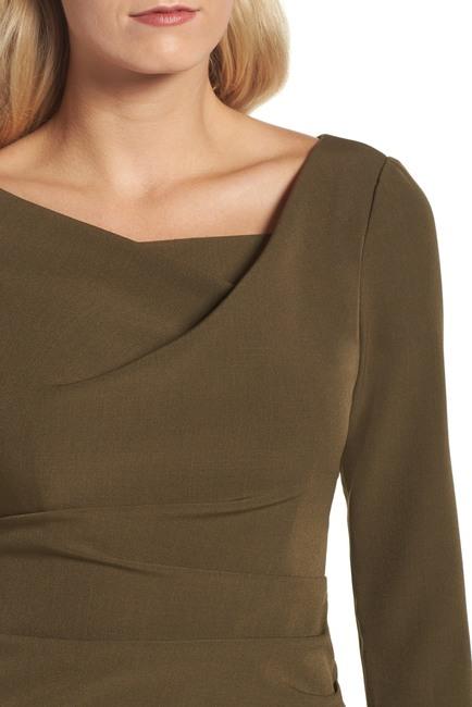 Adrianna Papell - AP1D101582 Draped Scoop Cocktail Dress In Green