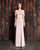 Alexander by Daymor - 859 Beaded Sheer Overlay High Slit Gown In Pink
