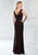 Montage by Mon Cheri - 218913 Embellished Illusion Bateau Sheath Dress in Brown