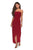 La Femme - 28204 Strapless Jersey Sheath Dress With Slit In Red