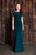 Alexander by Daymor - 860 Off Shoulder Beaded Long Formal Dress In Green