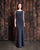 Alexander by Daymor - 861 Embellished Cape Fitted Evening Dress In Gray
