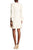 Donna Morgan - D5589MXD Flounce Sleeve V-neck A-line Dress In White
