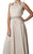 JS Collection - 863360 Sleeveless Draped Beaded Crepe Chiffon Dress in Pink
