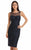 JS Collections - Sleeveless Shirred Cocktail Dress 864253 in Blue