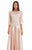JS Collections 864417 Rosette Applique Dress In Nude