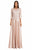 JS Collections - Rosette Applique Dress 864417 in Neutral