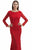 JS Collections - Long Sleeves Lace Long Dress 864550 in Red