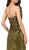 Dancing Queen - 8646 Strapless Jeweled Metallic Prom Gown in Green