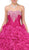 Dancing Queen - 8650 Strapless Embellished Sweetheart Ruffled Quinceanera Ballgown In Pink
