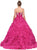 Dancing Queen - 8650 Strapless Embellished Sweetheart Ruffled Quinceanera Ballgown In Pink