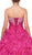 Dancing Queen - 8650 Strapless Embellished Sweetheart Ruffled Quinceanera Ballgown In Pink