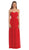 Dancing Queen - 8658 Strapless Chiffon Empire Long Prom Dress In Red
