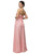 Dancing Queen - 8658 Sweetheart Gown with Split Front Overlay in Blush Pink