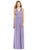 After Six - 6752 Ruched V-neck Lux Chiffon A-line Dress In Purple