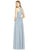 After Six - 6752 Ruched V-neck Lux Chiffon A-line Dress In Green