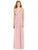 After Six - 6752 Ruched V-neck Lux Chiffon A-line Dress In Pink