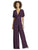 Dessy Collection - MJ-JPTWIST Maracaine Jersey Twist Wrap Jumpsuit In Purple