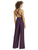 Dessy Collection - MJ-JPTWIST Maracaine Jersey Twist Wrap Jumpsuit In Purple