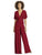 Dessy Collection - MJ-JPTWIST Maracaine Jersey Twist Wrap Jumpsuit In Red