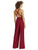 Dessy Collection - MJ-JPTWIST Maracaine Jersey Twist Wrap Jumpsuit In Red