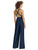 Dessy Collection - MJ-JPTWIST Maracaine Jersey Twist Wrap Jumpsuit In Blue
