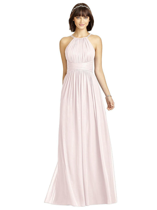 Dessy Collection - 2969 Lux Chiffon Halter A-line Dress In Pink