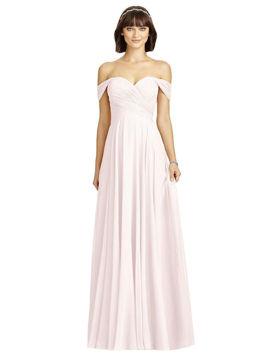 Dessy Collection - 2970 Shimmering Chiffon A Line Dress In Pink