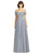 Dessy Collection - 2970 Shimmering Chiffon A Line Dress In Silver and Gray