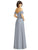 Dessy Collection - 2970 Shimmering Chiffon A Line Dress In Silver and Gray