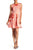 Taylor - 9757MJ Floral Print Short A-Line Dress In Pink and Floral