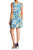 Taylor - 9763MJ Sleeveless Floral Print Ponte Dress In Blue and Floral