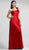 Alexia Designs - 870 One Shoulder Charmeuse A-line Dress In Red