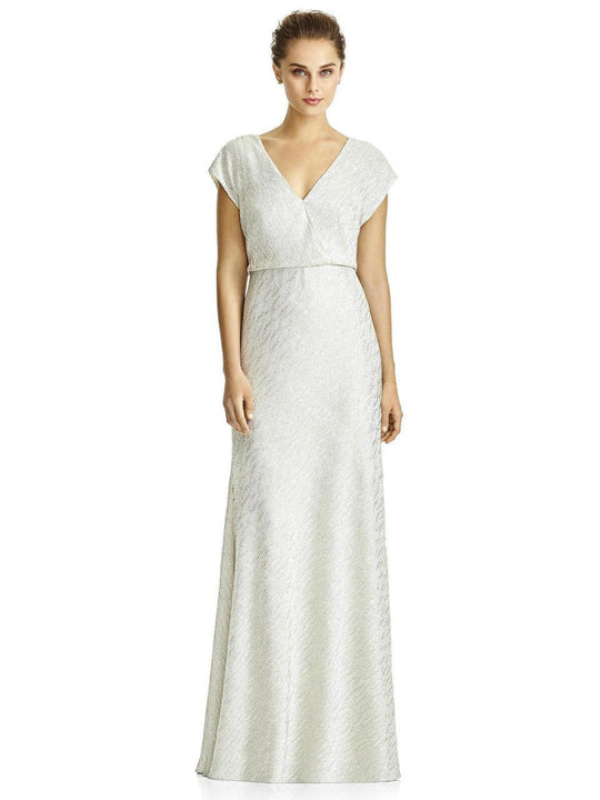 JY525 Long Dress In Silver Crush