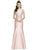 Alfred Sung - D734 Bow Accented Cutout Back Trumpet Dress In Pink
