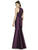 Alfred Sung - D737 Sleeveless Halter Mikado Trumpet Dress In Purple