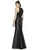 Alfred Sung - D737 Sleeveless Halter Mikado Trumpet Dress In Black