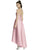 Alfred Sung - D741 Sleeveless Halter Neck High Low A-line Dress In Pink