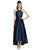 Alfred Sung - D741 Sleeveless Halter Neck High Low A-line Dress In Blue