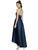 Alfred Sung - D741 Sleeveless Halter Neck High Low A-line Dress In Blue