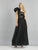 Dave & Johnny - A8741 Ruffled Fit-and-Flare A-line Gown In Black
