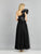 Dave & Johnny - A8741 Ruffled Fit-and-Flare A-line Gown In Black