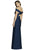 Dessy Collection - 2987 Off-Shoulder Crisscross Back Dress In Blue