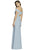 Dessy Collection - 2987 Off-Shoulder Crisscross Back Dress In Blue