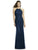 Dessy Collection - 2995 Scalloped Halter Strap Lace Sheath Dress In Blue