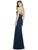 Dessy Collection - 2995 Scalloped Halter Strap Lace Sheath Dress In Blue