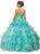 Dancing Queen - 8751 Strapless Bejeweled Quinceanera Ballgown In Green