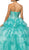 Dancing Queen - 8751 Strapless Bejeweled Quinceanera Ballgown In Green